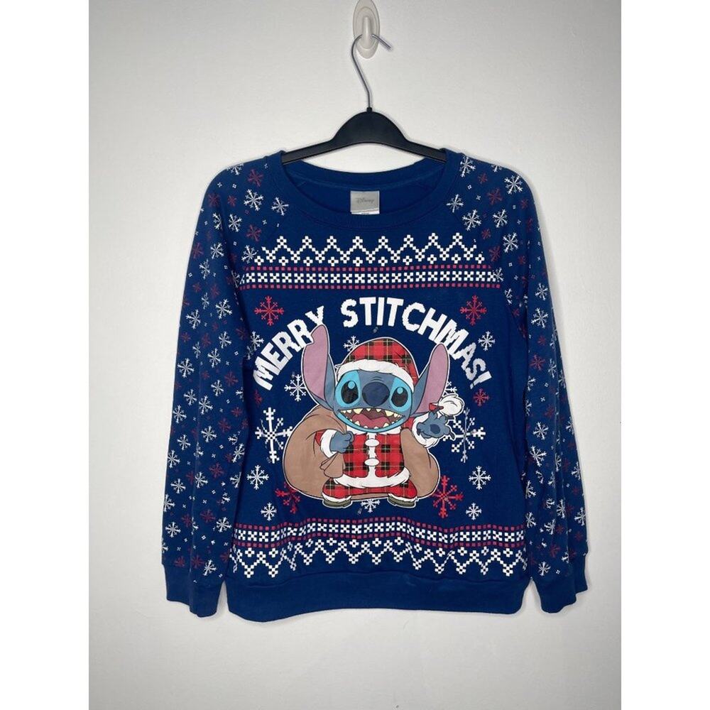 Disney Stitch Merry Stitchmas Christmas Light Up Sweatshirt Size XL